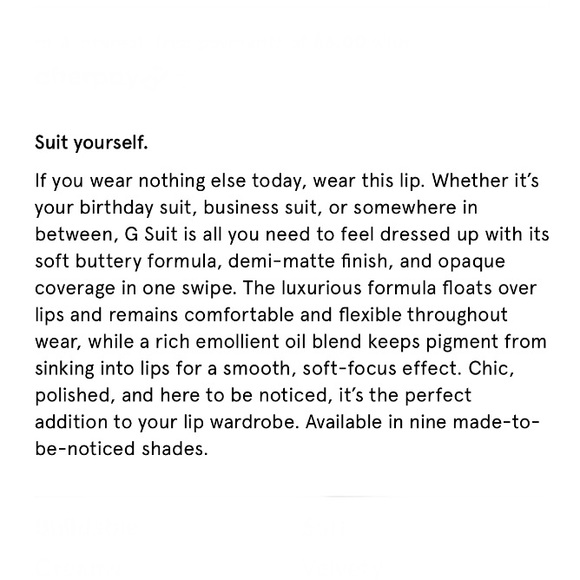 GLOSSIER G Suit Soft Touch Lip Creme LANE - Picture 12 of 12